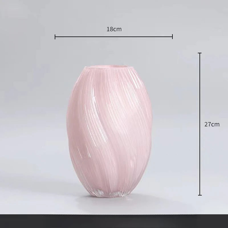 Simple Niche Creative Light Luxury High-end Dining Table Living Room Ornament Hydroponic Flower Arrangement Glass Vase