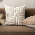 45x45 Boho Style Chenille Decorative Throw Pillow Cover Soft Geometric Lines Cushion Covers 3-color Pillowcase Sofa Living Room