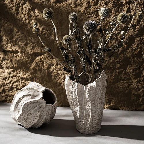 CAPIRON Nordic Irregular Ceramic Vase for Pampas Grass Home Bedroom Living Room Table Centerpiece Decoration Accessories Desk