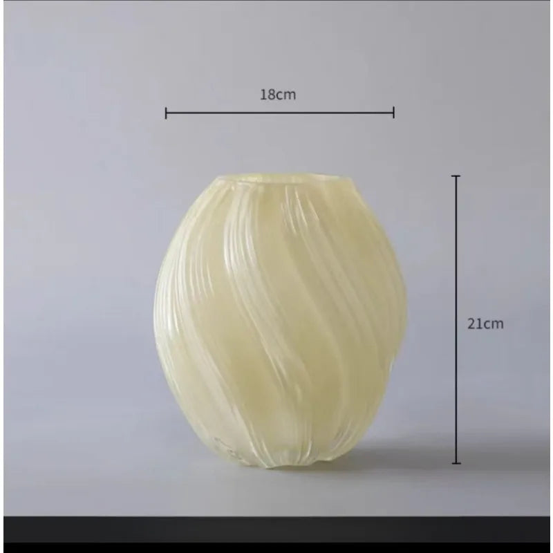 Simple Niche Creative Light Luxury High-end Dining Table Living Room Ornament Hydroponic Flower Arrangement Glass Vase