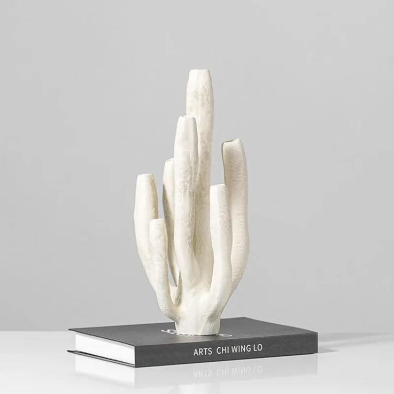 Nordic Style Coral Shape Table Decoration Abstract Cactus Appearance Bedside Ornaments Creative Entrance Hall Art Room Decor