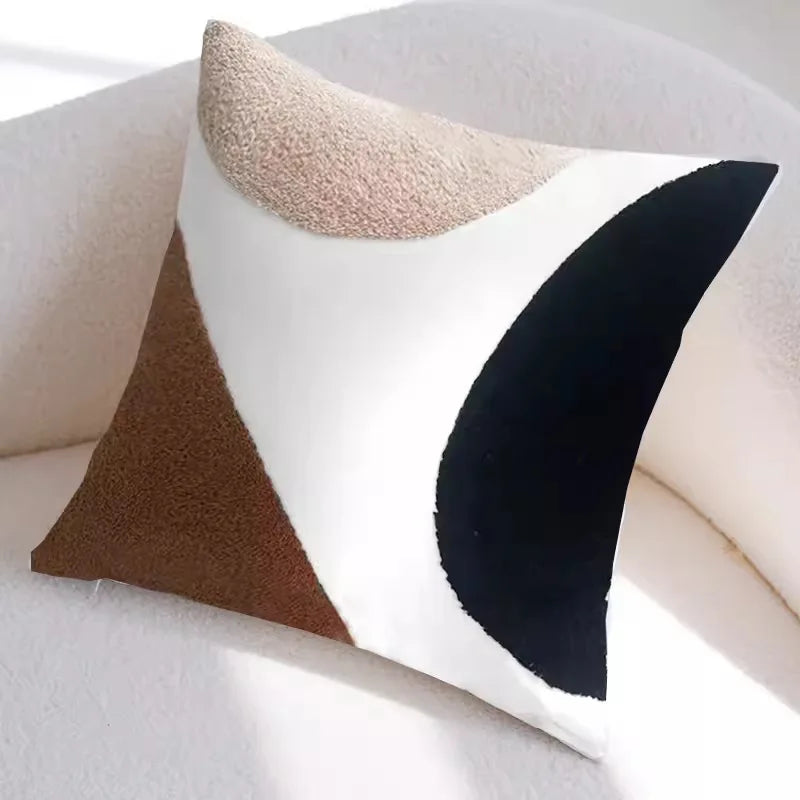 45x45CM Brown Vintage Nordic Throw Pillow Cover Cream Light Luxury Sofa Cushion Waist Cover Simple Decorative Pillowcases