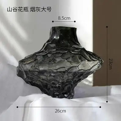 Room Decoration Art Irregular Glass Vases Desktop Flower Arrangement Vases Home Decor Ornaments Soft Decoration Matching