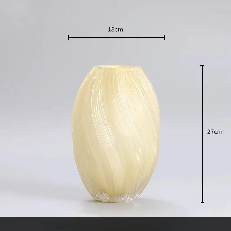 Simple Niche Creative Light Luxury High-end Dining Table Living Room Ornament Hydroponic Flower Arrangement Glass Vase