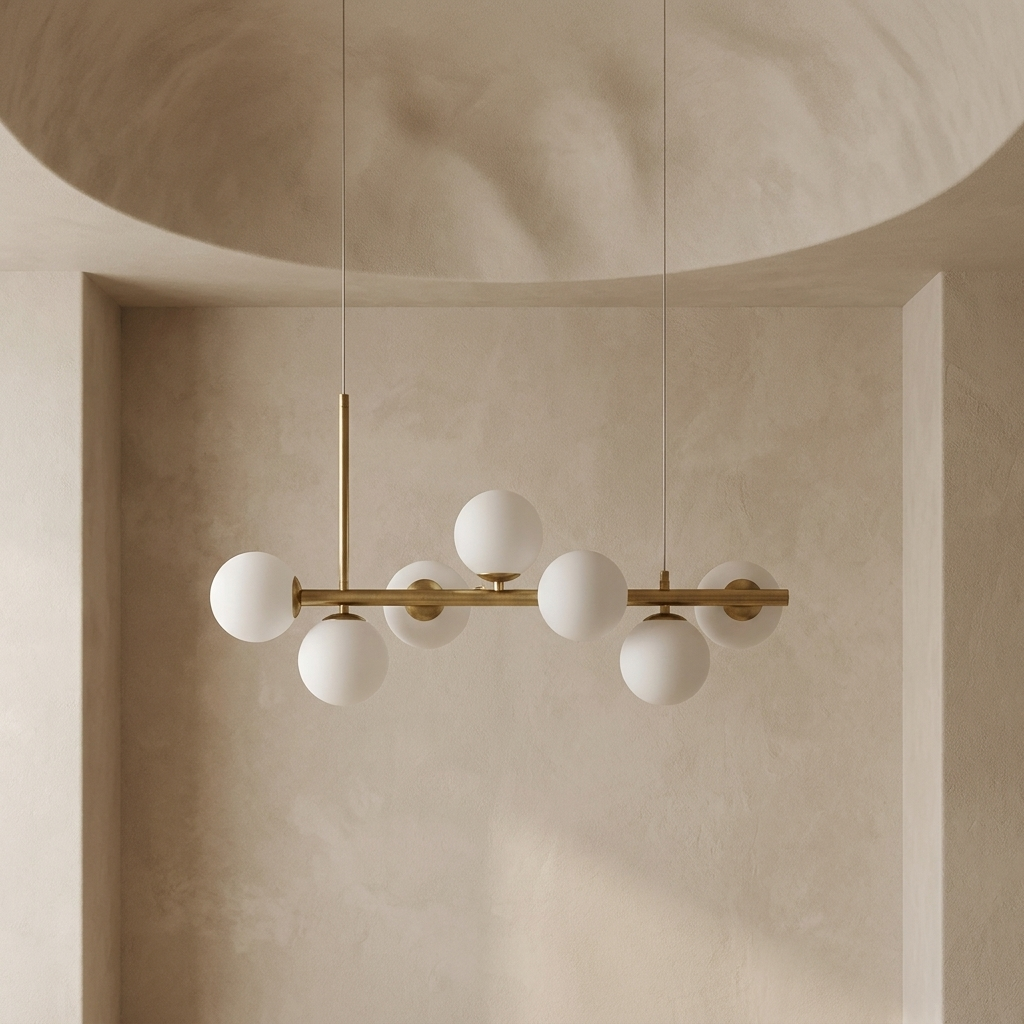 CANOPÉE — Suspension Dorée Multi-Têtes