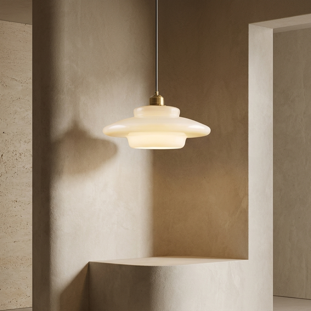 PÉTALE — Suspension Globe Verre Crème